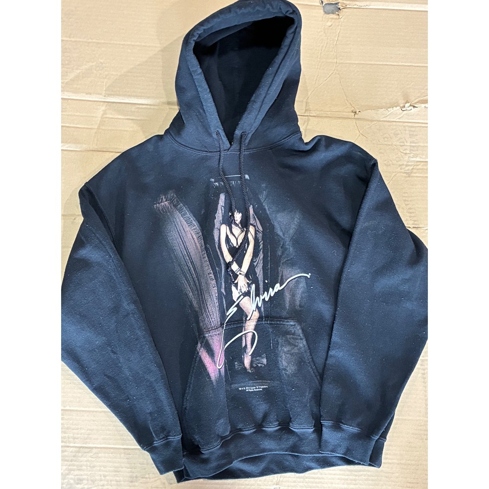 Elvira Mistress of the Dark Hoodie Mens Large Black Graphic Pullover 2011 Gildan